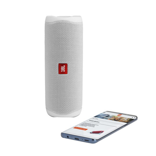 JBL Flip 5 - White - Portable Waterproof Speaker - Detailshot 2